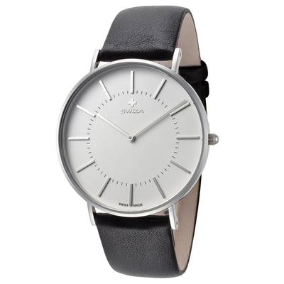 Swiza Plana Men's Silver Dial Leather Watch WAT.0941.1002 - Le Venda