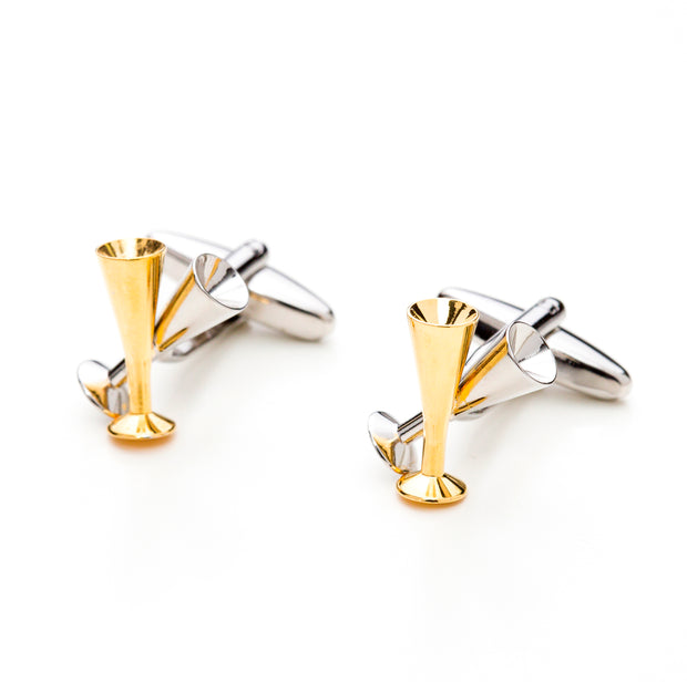 Champagne Flute Multi-Tone Cufflinks