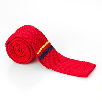 Racing Stripes Red Knit Tie
