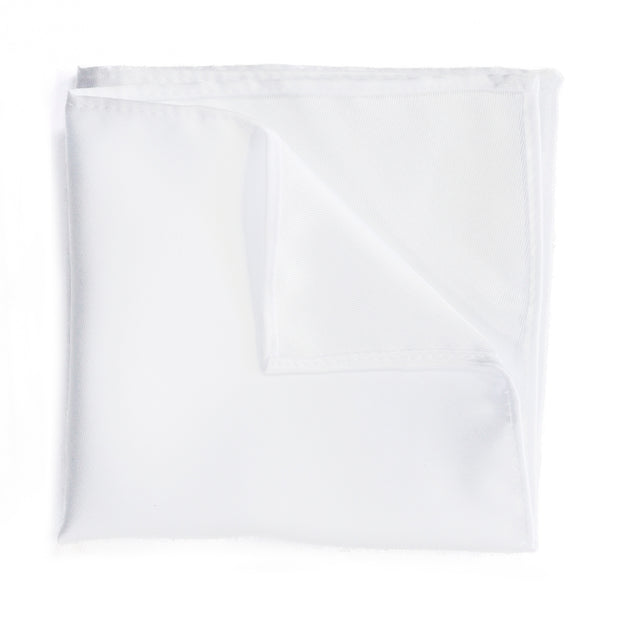 Classic White Pocket Square